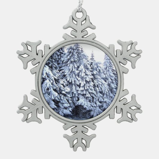 Winter Wonderland Tin Sneeuwvlok Ornament (Voorkant)