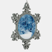 Winter Wonderland Tin Sneeuwvlok Ornament (Links)