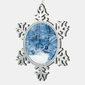 Winter Wonderland Tin Sneeuwvlok Ornament (Rechts)