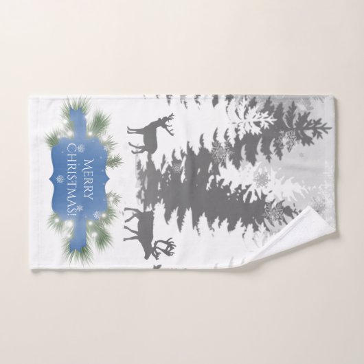 Winter Wonderland Towel Set - Blauw Bad Handdoek (Handdoek)