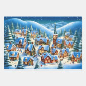 Winter Wonderland Towns Kerst inpakpapier Vel (Voorkant 2)