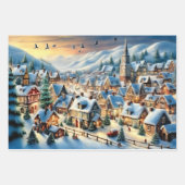 Winter Wonderland Towns Kerst inpakpapier Vel (Voorkant)