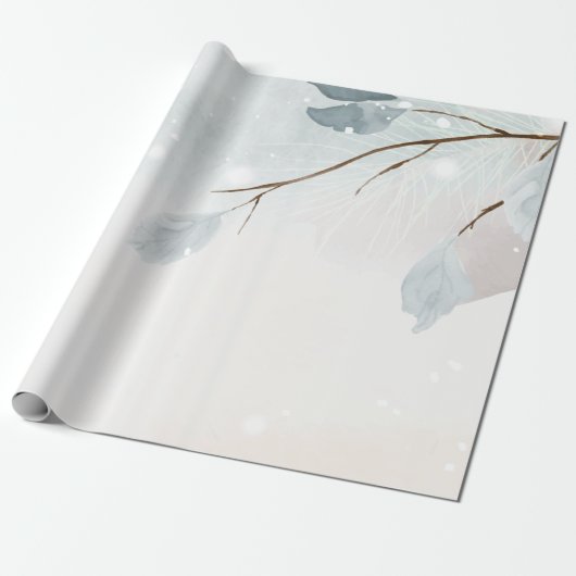 Winter Wonderland, Tree Branch Holiday Cadeaupapier (Uitgerold)