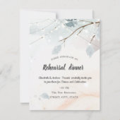 Winter Wonderland, Tree Branch Rehearsal Dinner Kaart (Voorkant)