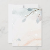 Winter Wonderland, Tree Branch Rehearsal Dinner Kaart (Achterkant)