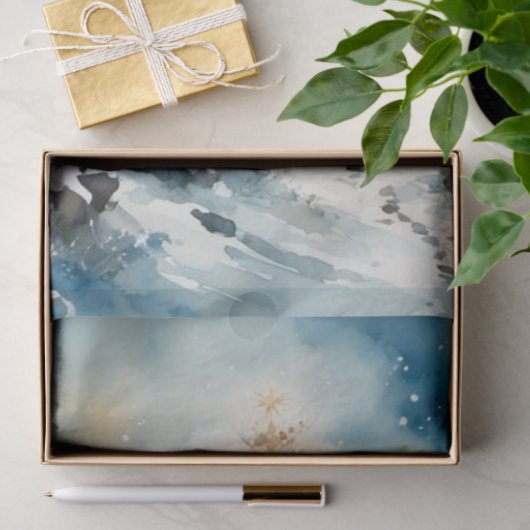 Winter Wonderland Tree en Deer Decoupage Papier (Geschenk)