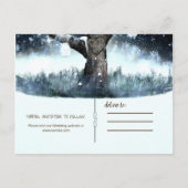Winter Wonderland Tree Lights & Jars Bewaar de dat Aankondigingskaart (Achterkant)