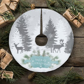 Winter Wonderland Tree Skirt - Blauwgroen Kerstboom Rok