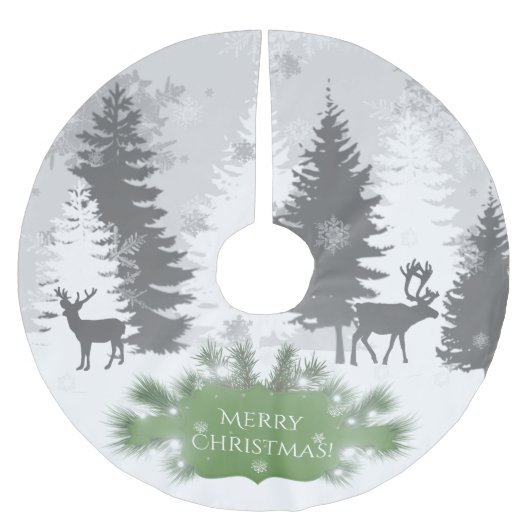 Winter Wonderland Tree Skirt - Groen Kerstboom Rok (Voorkant)