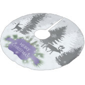 Winter Wonderland Tree Skirt - Paars Kerstboom Rok (Gekanteld)