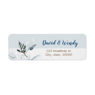 Winter Wonderland trouwadres label