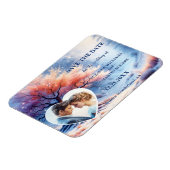 Winter Wonderland Trouwfoto Bewaar de datum Magneet (Linkerzijde)