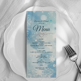 Winter Wonderland Trouwmenu Kaart