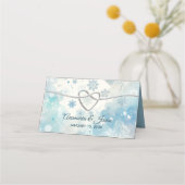 Winter Wonderland Trouwplaats Kaart Plaatskaartje (Achterkant)