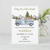 Winter Wonderland Truck baby shower Kaart (Staand voorkant)
