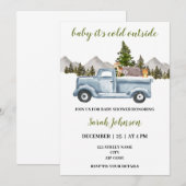 Winter Wonderland Truck baby shower Kaart (Voorkant / Achterkant)