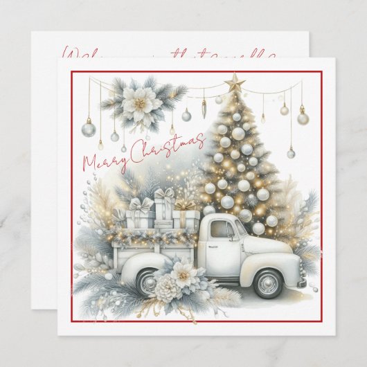 Winter Wonderland Truck Holiday Card (Voorkant / Achterkant)