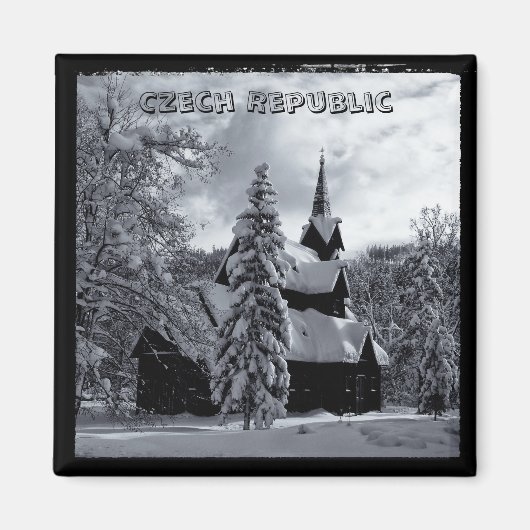Winter Wonderland, Tsjechië (Fridge Magnet) Magneet (Voorkant)