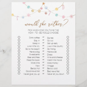 Winter Wonderland Two-Side Bingo Baby shower Spell