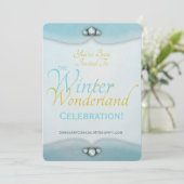 Winter Wonderland Uitnodiging (Staand voorkant)