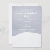 Winter wonderland-uitnodiging kaart (Voorkant)