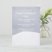 Winter wonderland-uitnodiging kaart (Staand voorkant)