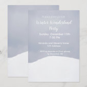 Winter wonderland-uitnodiging kaart (Voorkant / Achterkant)
