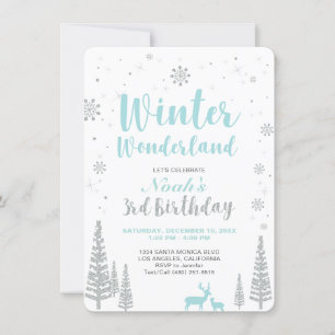 Winter Wonderland - Uitnodiging voor 3e verjaardag