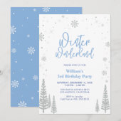 Winter Wonderland - Uitnodiging voor Silver Boy Bi (Voorkant / Achterkant)