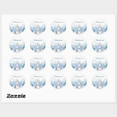 Winter Wonderland Unicorn Thank You  Ronde Sticker (Vel)