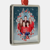 Winter Wonderland Uw foto Kerstmis Metalen Ornament (Rechts)
