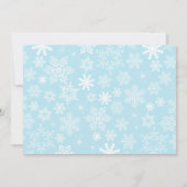 Winter Wonderland Vakantie Party Uitnodiging (Achterkant)