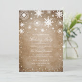 Winter Wonderland Vakantie Party Uitnodiging (Staand voorkant)