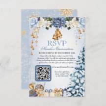 Winter Wonderland Vakantie Quinceanera QR Code