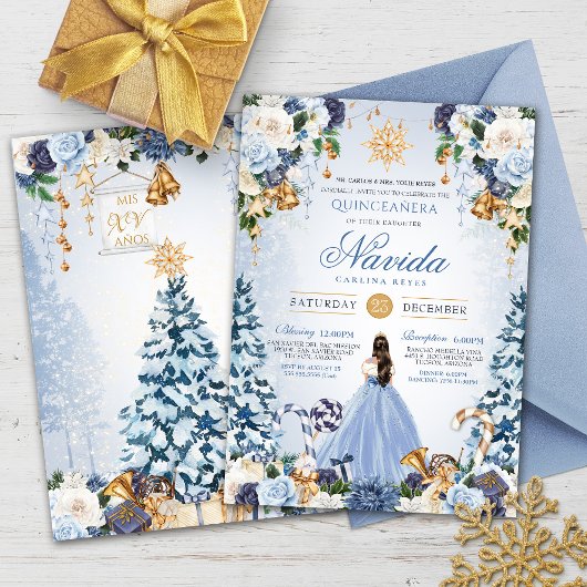 Winter Wonderland Vakantie Sneeuw Prinses Quince Kaart