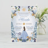 Winter Wonderland Vakantie Sneeuw Prinses Quince Kaart (Staand voorkant)