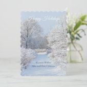 Winter Wonderland Vakantie Wensen  Feestdagenkaart (Staand voorkant)