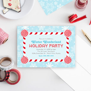 Winter Wonderland Vakantiefeest Uitnodiging