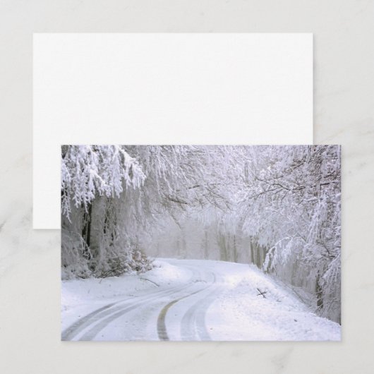 Winter Wonderland van Snow Bedankkaart (Voorkant / Achterkant)