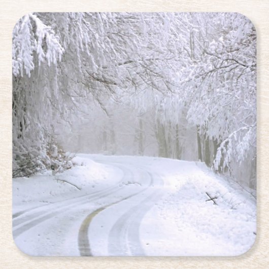 Winter Wonderland van Snow Kartonnen Onderzetters (Voorkant)