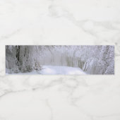 Winter Wonderland van Snow Waterfles Etiket (Enkel label)