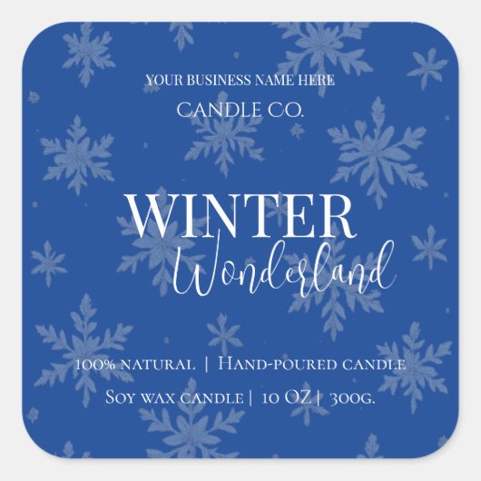 Winter Wonderland Vanilla & Pine | candle labels (Voorkant)