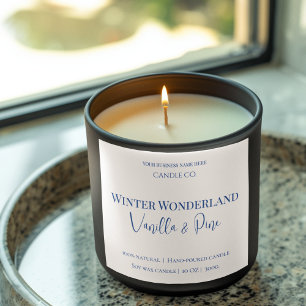 Winter Wonderland Vanille & Pijnboom   kaarslabels Vierkante Sticker