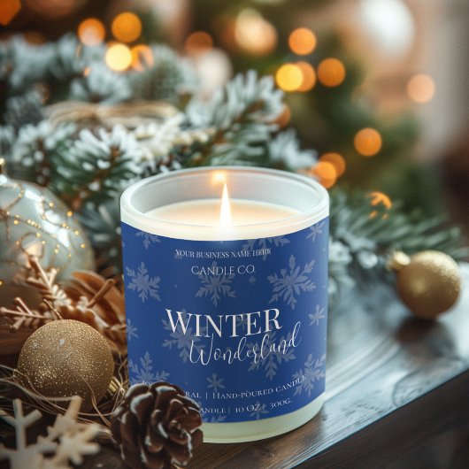 Winter Wonderland Vanille & Pijnboom | kaarslabels Vierkante Sticker