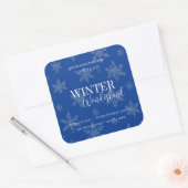 Winter Wonderland Vanille & Pijnboom | kaarslabels Vierkante Sticker (Envelop)