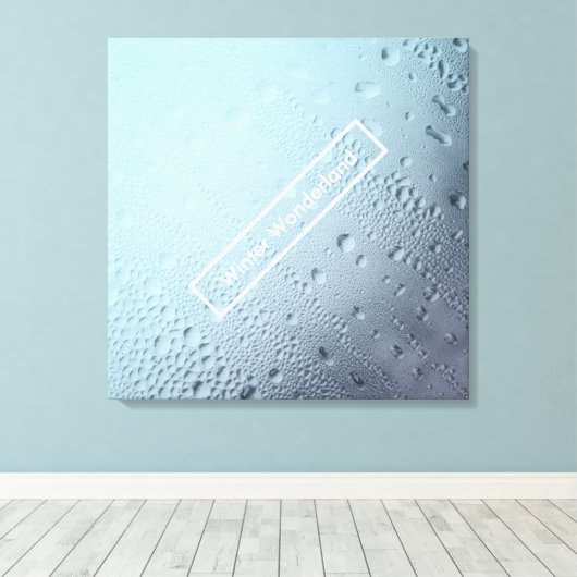 winter wonderland venster canvas afdruk (Insitu (Houten vloer))