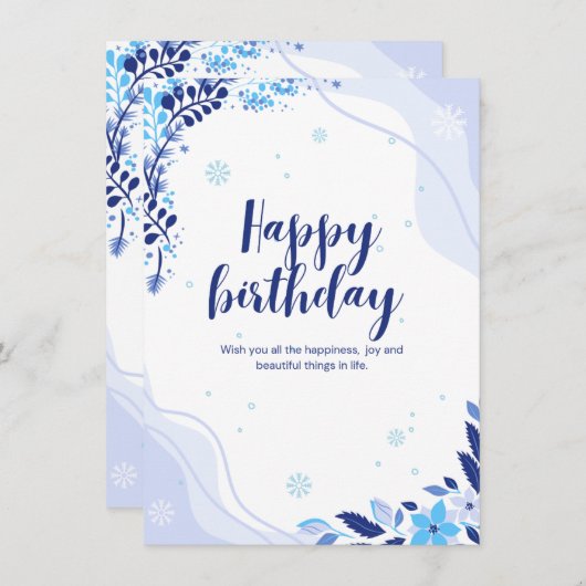 "Winter Wonderland Verjaardag" (Voorkant / Achterkant)