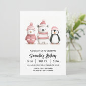 Winter Wonderland Verjaardag | Fuchsia Kaart (Staand voorkant)