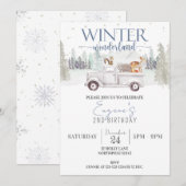 Winter Wonderland Verjaardag, Jongen 2e Verjaardag Kaart (Voorkant / Achterkant)