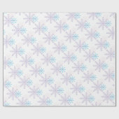 Winter Wonderland Verjaardag Lavendel Blauwe Sneeu Cadeaupapier (Vlak)